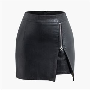 MSRP $76 ✨ Micas Faux Leather Mini Skirt with Built-In Shorts – S/M ✨QUICK SHIP